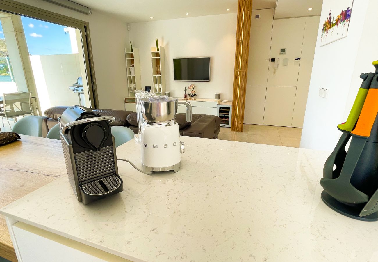 Numerous kitchen equipments can be found in this holiday home in Mallorca!