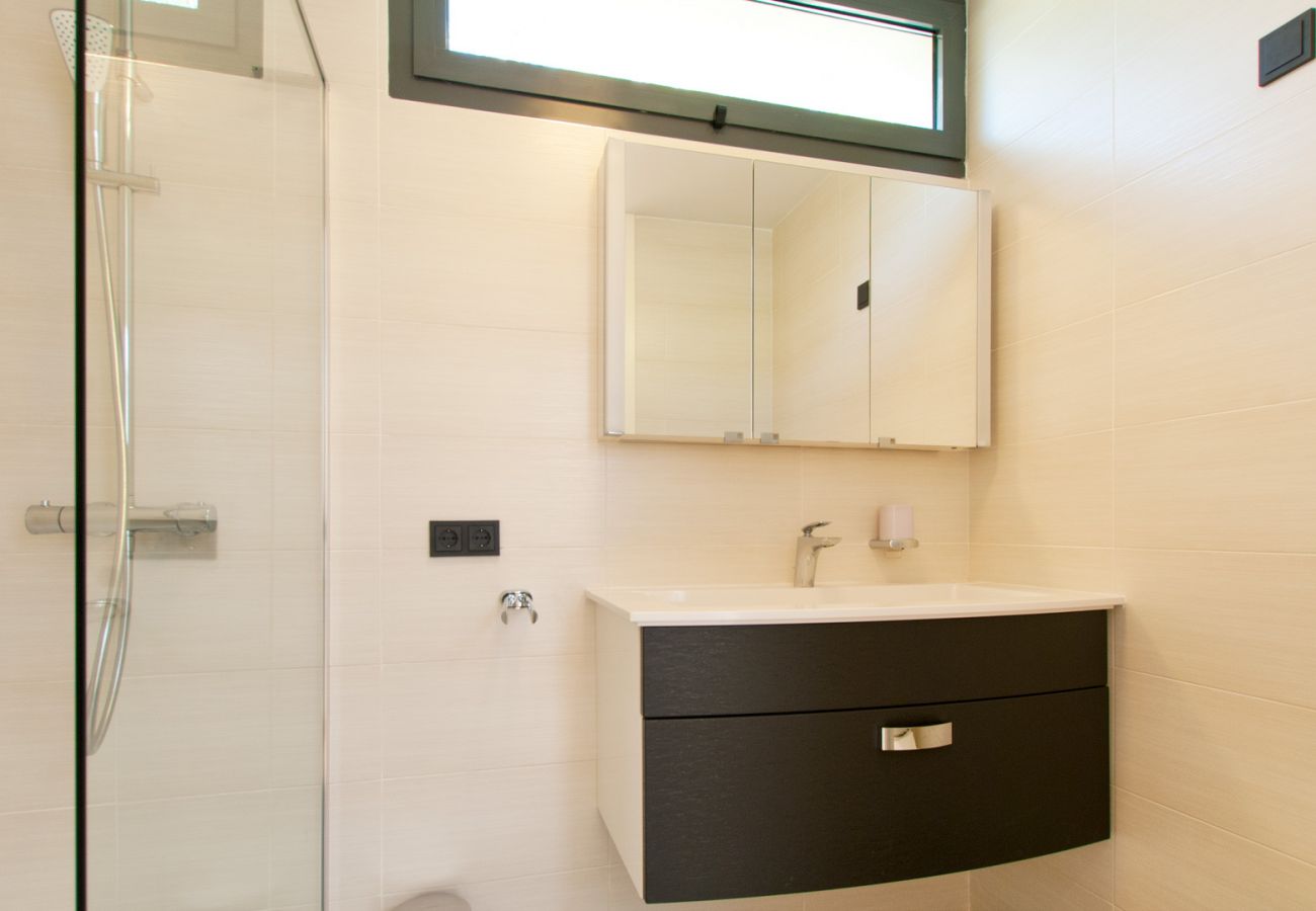 This is the modern and high-quality equipped bathroom, it contains everything you need.