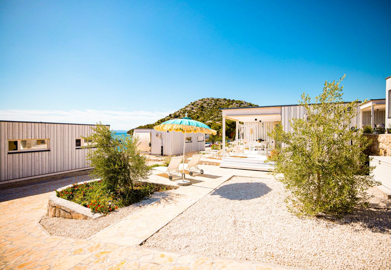 This is the outside view of the sustainable house in Croatia.